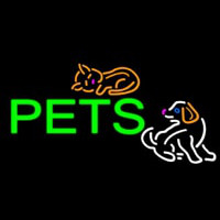 Pets With Colorful Logo Neon Sign