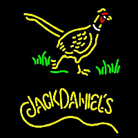 Pheasant and Jack Daniels Whiskey Neon Sign