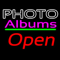 Photo Albums With Open 2 Neon Sign