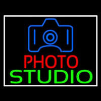 Photo Studio With Camera Logo Neon Sign