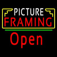 Picture Framing With Frame Open 2 Logo Neon Sign