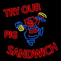 Pig Sandwich Neon Sign