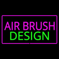 Pink Airbrush Design With Pink Border Neon Sign