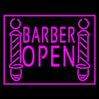Pink Barber Open Neon Sign