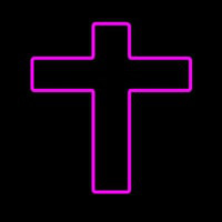Pink Christian Cross Neon Sign