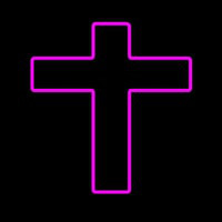 Pink Christian Cross Neon Sign