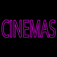 Pink Cinemas Block Neon Sign