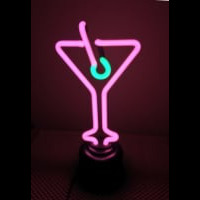 Pink Cocktail Desktop Neon Sign