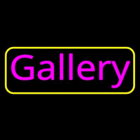 Pink Cursive Gallery With Border Neon Sign