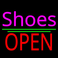 Pink Cursive Shoes Open Neon Sign