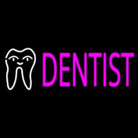 Pink Dentist Logo Neon Sign