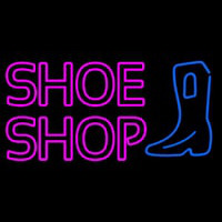 Pink Double Stroke Shoe Shop Neon Sign