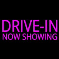 Pink Drive In Now Showing Neon Sign