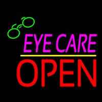 Pink Eye Care Block Red Open Yellow Line Neon Sign