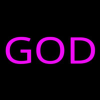 Pink God Block Neon Sign