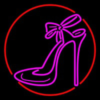 Pink High Heels With Ribbon Neon Sign