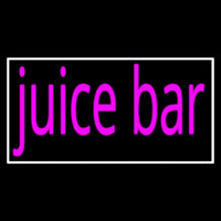 Pink Juice Bar With White Border Neon Sign