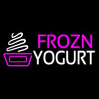 Pink N White Frozen Yogurt Neon Sign