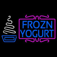 Pink N White Frozen Yogurt Neon Sign