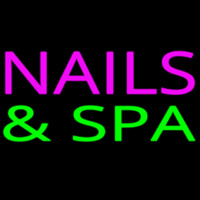 Pink Nails And Green Spa Neon Sign