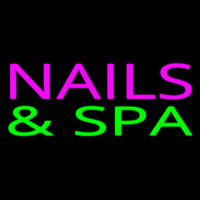Pink Nails And Spa Green Neon Sign