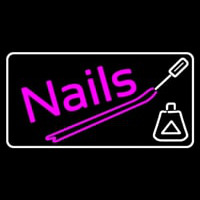 Pink Nails With Nail Polish Neon Sign