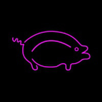 Pink Pig Logo Neon Sign