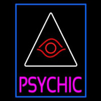 Pink Psychic With Blue Border Neon Sign