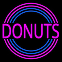 Pink Round Donuts Neon Sign