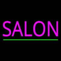 Pink Salon Green Line Neon Sign