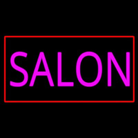 Pink Salon With Red Border Neon Sign