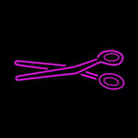 Pink Scissor Logo Neon Sign
