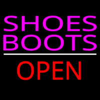 Pink Shoes Boots Open Neon Sign