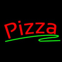 Pizza With Green Line Neon Sign