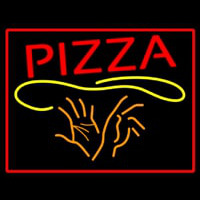 Pizza With Hand Neon Sign