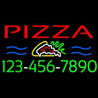 Pizza With Phone Number Neon Sign