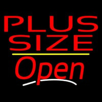 Plus Size Open Yellow Line Neon Sign