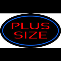 Plus Size Oval Blue Neon Sign