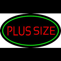 Plus Size Oval Green Neon Sign