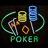 Poker Double Aces Neon Sign