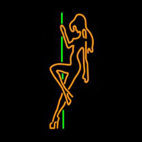 Pole Dance Girl Strip Club Neon Sign