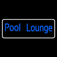 Pool Lounge With White Border Neon Sign