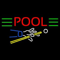 Pool With Pool Logo Neon Sign