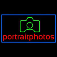 Portrait Photo With Camera With Border Neon Sign