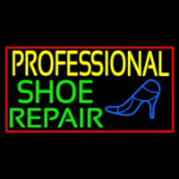 Professional Shoe Repair With Border Neon Sign