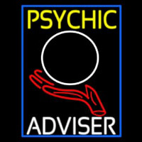 Psychic Adviser Crystal Logo Neon Sign
