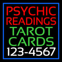 Psychic Readings Tarot Cards With Phone Number Neon Sign