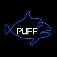 Puff Blue Fish Neon Sign