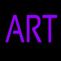 Purple Art In Cursive Neon Sign