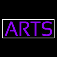 Purple Arts With Border Neon Sign